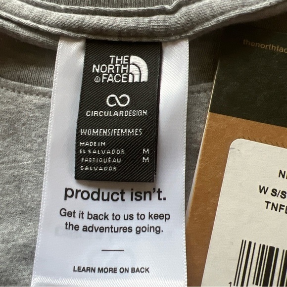 NWT The North Face Earth Active Hiking T-Shirt Women's Size Medium Gray SS (Y) - Picture 4 of 5